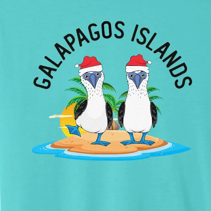 Galapagos Islands Blue Footed Booby Bird Christmas ChromaSoft Performance T-Shirt