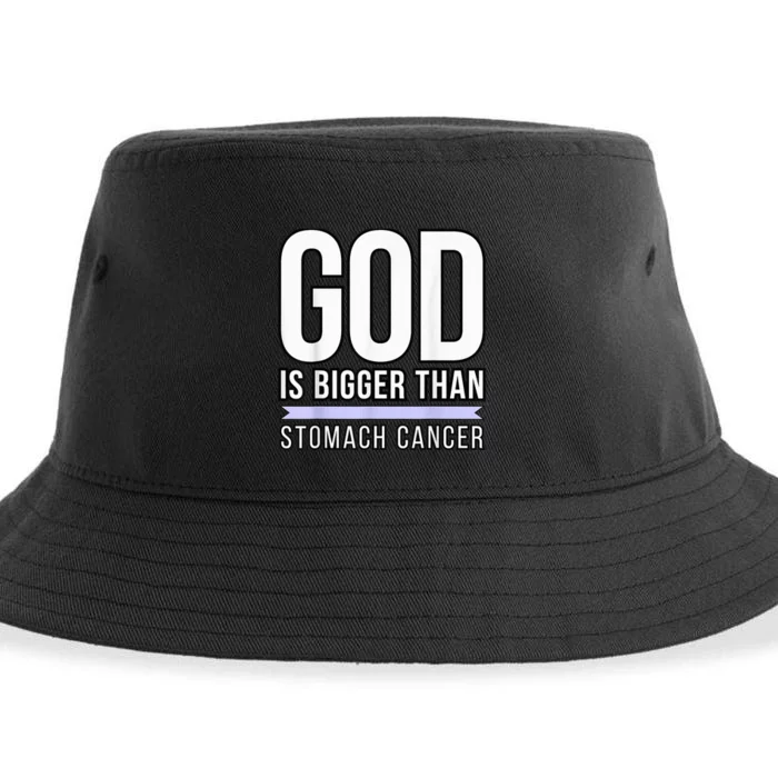 God is bigger than Stomach Cancer Sustainable Bucket Hat