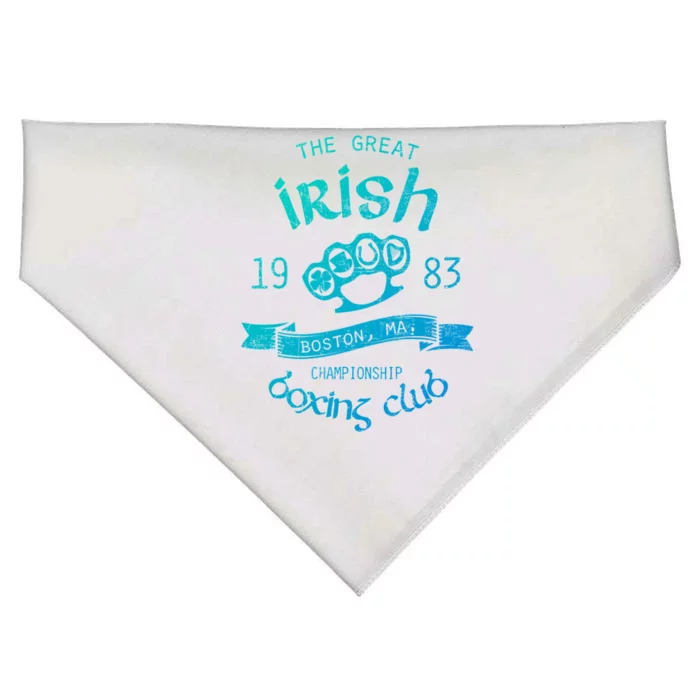 Great Irish Boston St PatrickS Boxing Club Fighting Pub Gift USA-Made Doggie Bandana