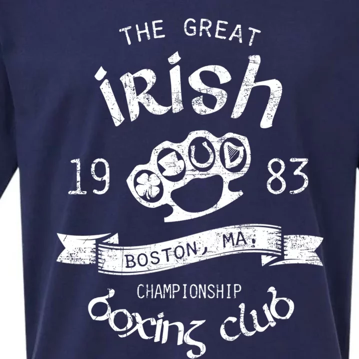 Great Irish Boston St PatrickS Boxing Club Fighting Pub Gift Sueded Cloud Jersey T-Shirt