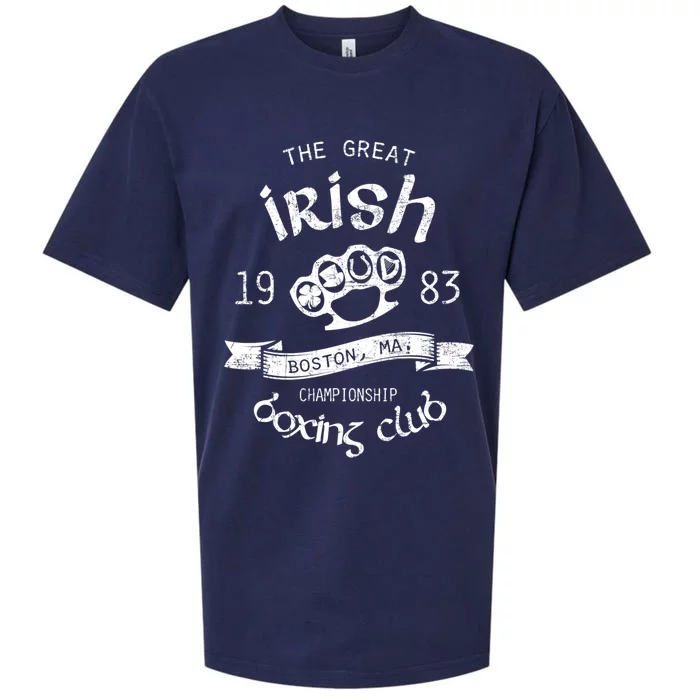 Great Irish Boston St PatrickS Boxing Club Fighting Pub Gift Sueded Cloud Jersey T-Shirt