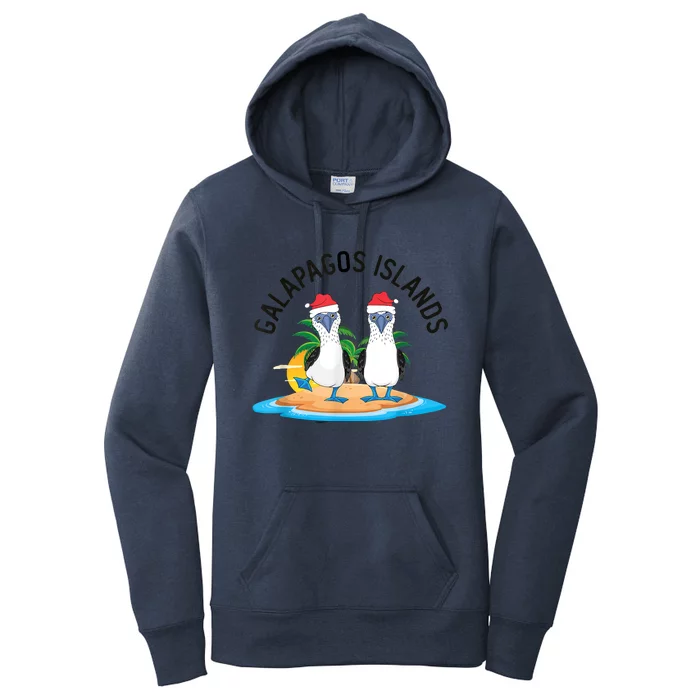 Galapagos Islands Blue Footed Booby Bird Christmas Women's Pullover Hoodie