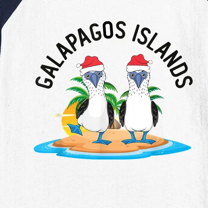 Galapagos Islands Blue Footed Booby Bird Christmas Baseball Sleeve Shirt