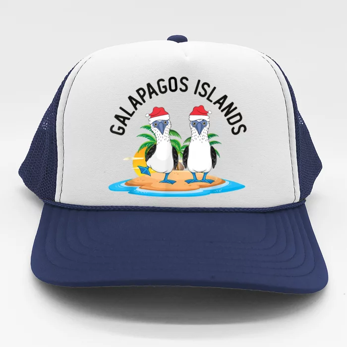 Galapagos Islands Blue Footed Booby Bird Christmas Trucker Hat