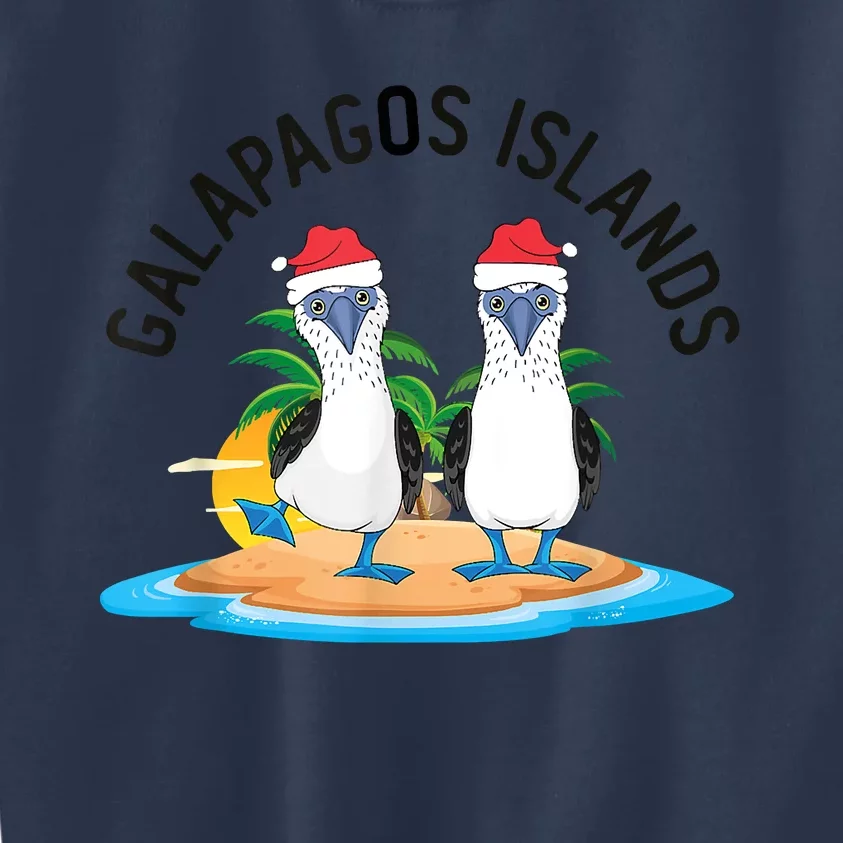 Galapagos Islands Blue Footed Booby Bird Christmas Kids Sweatshirt