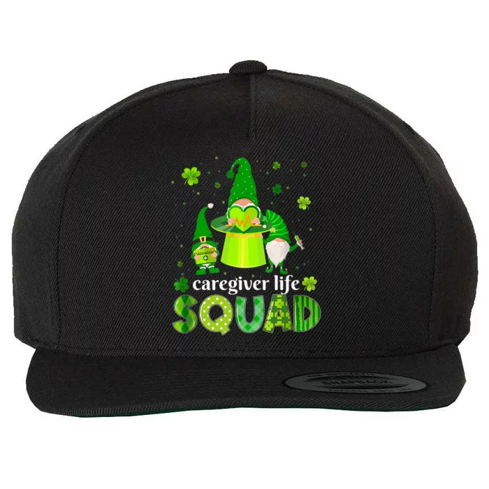 Gnomies Irish Caregiver Squad Nursing St Patrick's Day Wool Snapback Cap