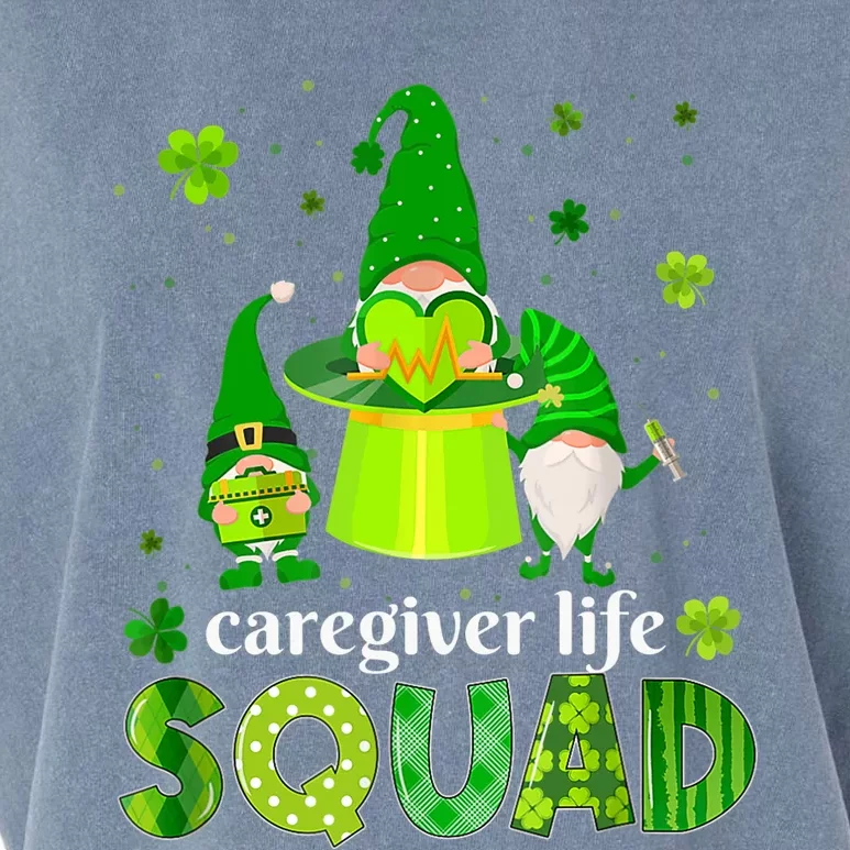 Gnomies Irish Caregiver Squad Nursing St Patrick's Day Garment-Dyed Women's Muscle Tee