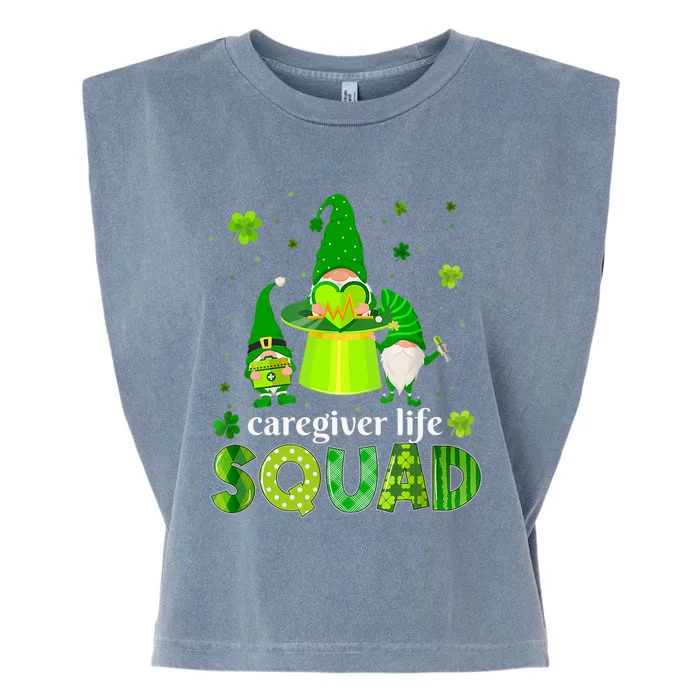 Gnomies Irish Caregiver Squad Nursing St Patrick's Day Garment-Dyed Women's Muscle Tee