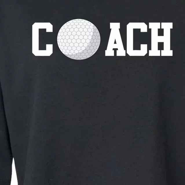 Golf Instructor Coach Golfer Golf Ball Gift Golf Course Cropped Pullover Crew