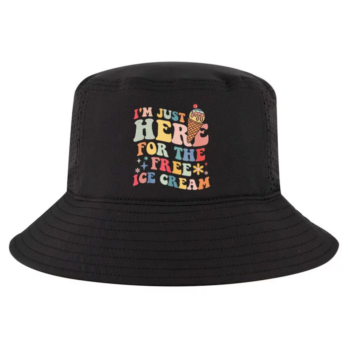 Groovy Ice Cream Lover Im Just Here For The Ice Cream Cool Comfort Performance Bucket Hat