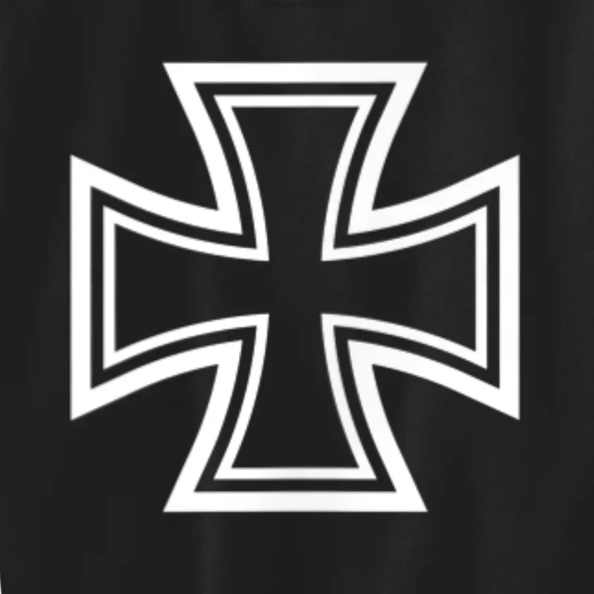 German Iron Cross Front & Back Print Kids Sweatshirt