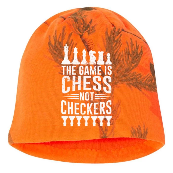 Game Is Chess Not Checkers Funny Gift Grandmaster Chess Player Gift Kati - Camo Knit Beanie