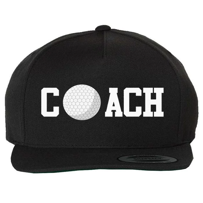 Golf Instructor Coach Golfer Golf Ball Gift Golf Course Wool Snapback Cap