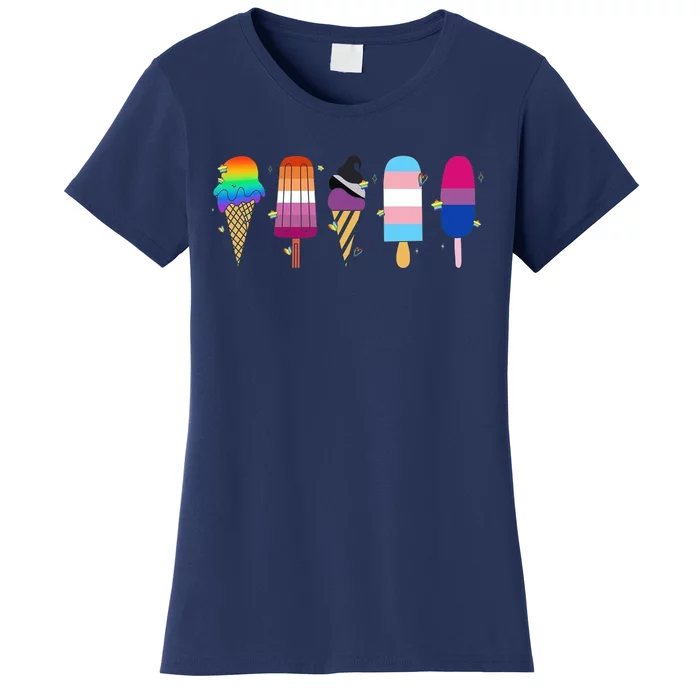 Gay Ice Cream Funny Pride Women's T-Shirt