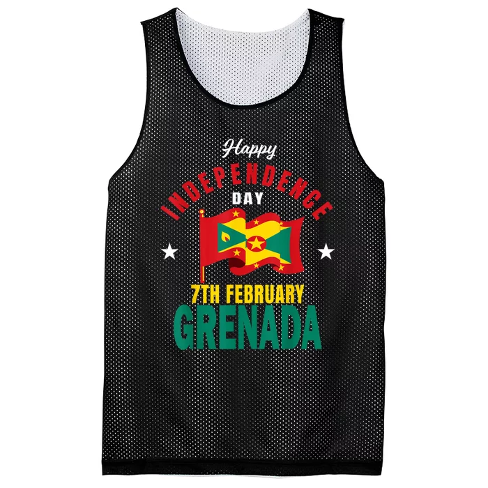 Grenada Independence Day Grenadian Grenada Flag Heart Mesh Reversible Basketball Jersey Tank