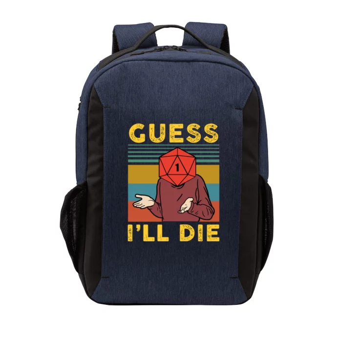 Guess I'll Die D20 Vintage Funny Dnd Zip Tote Bag
