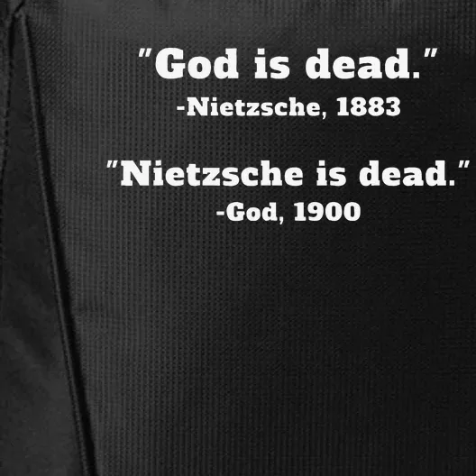 God Is Dead Nietzsche Is Dead City Backpack