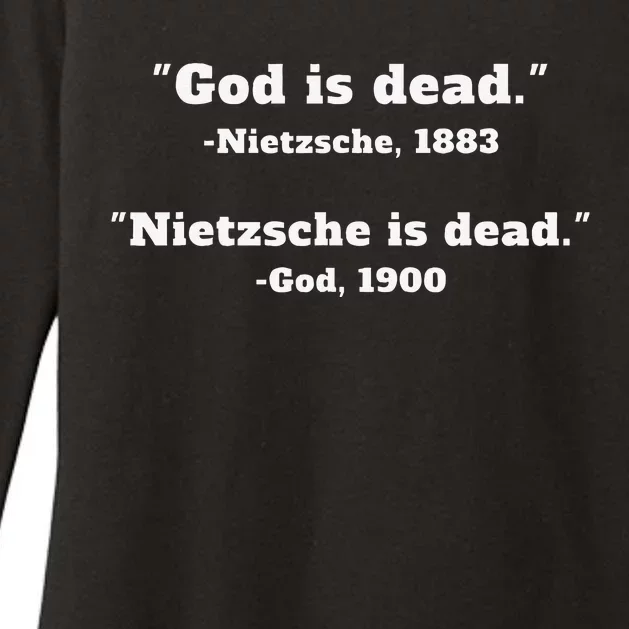 God Is Dead Nietzsche Is Dead Womens CVC Long Sleeve Shirt