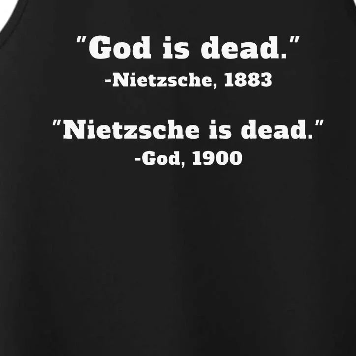 God Is Dead Nietzsche Is Dead Performance Tank