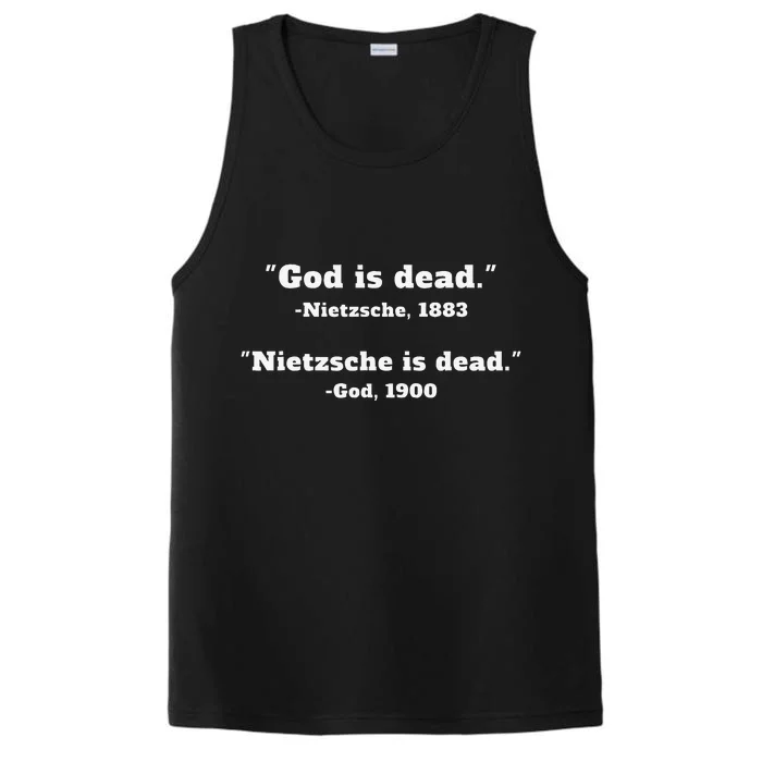 God Is Dead Nietzsche Is Dead Performance Tank