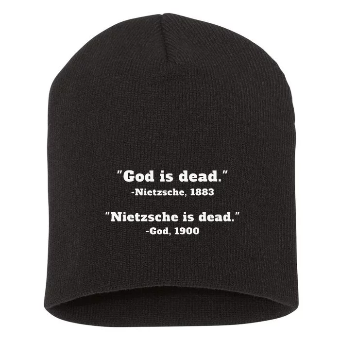 God Is Dead Nietzsche Is Dead Short Acrylic Beanie