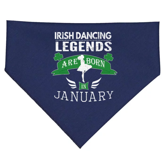 Girl Irish Dancing Gift, Legends Born in January USA-Made Doggie Bandana