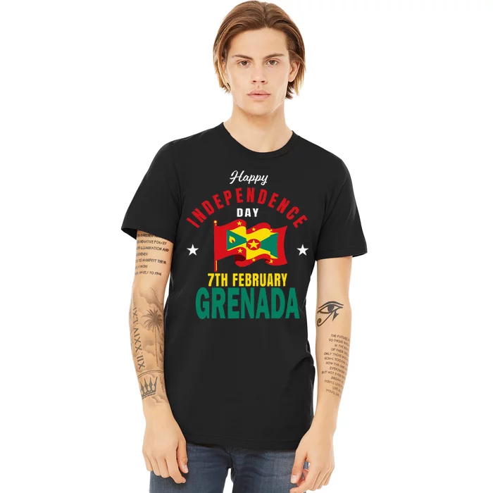 Grenada Independence Day Grenadian Grenada Flag Heart Premium T-Shirt