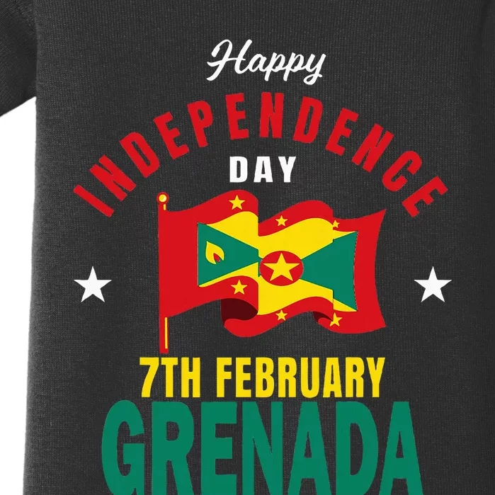 Grenada Independence Day Grenadian Grenada Flag Heart Baby Bodysuit