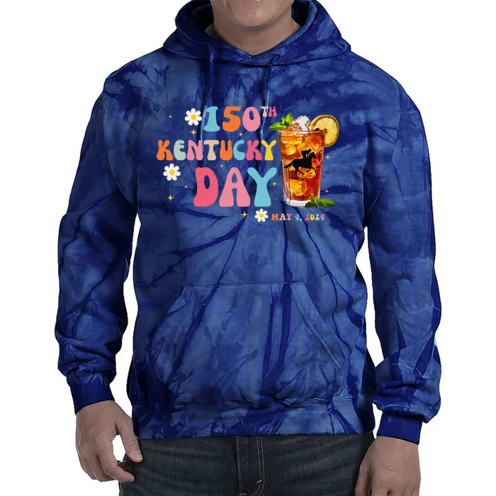 Groovy ItS Derby 150 Yall Horse Racing 150th Derby Day Tie Dye Hoodie