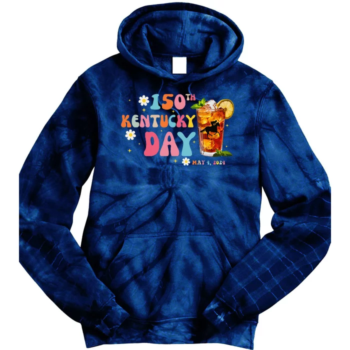 Groovy ItS Derby 150 Yall Horse Racing 150th Derby Day Tie Dye Hoodie