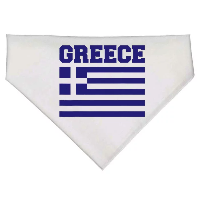 Greece Independence Day Greek Flag Heart USA-Made Doggie Bandana