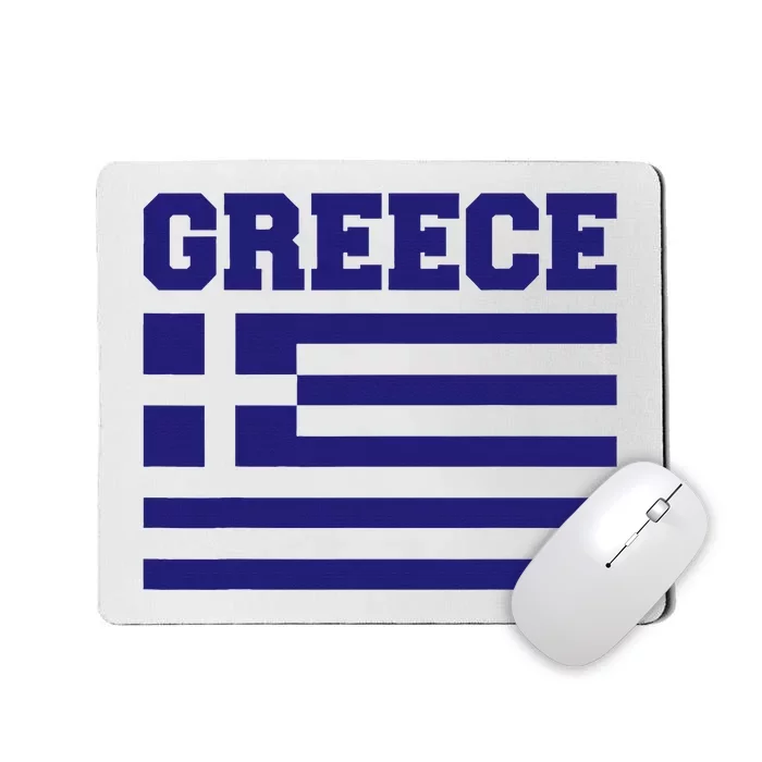 Greece Independence Day Greek Flag Heart Mousepad