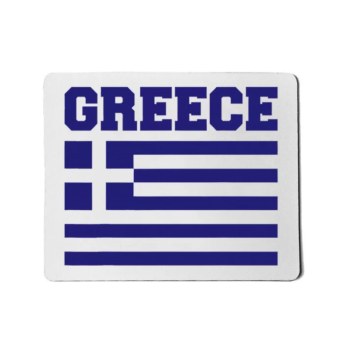 Greece Independence Day Greek Flag Heart Mousepad