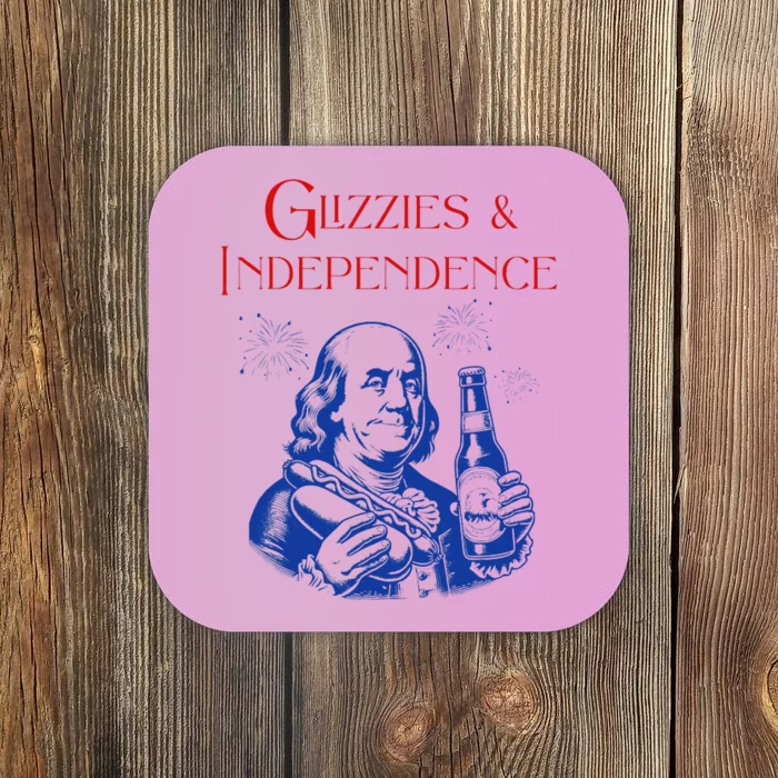 Glizzies & Independence Day Funny 4th Of July Coaster