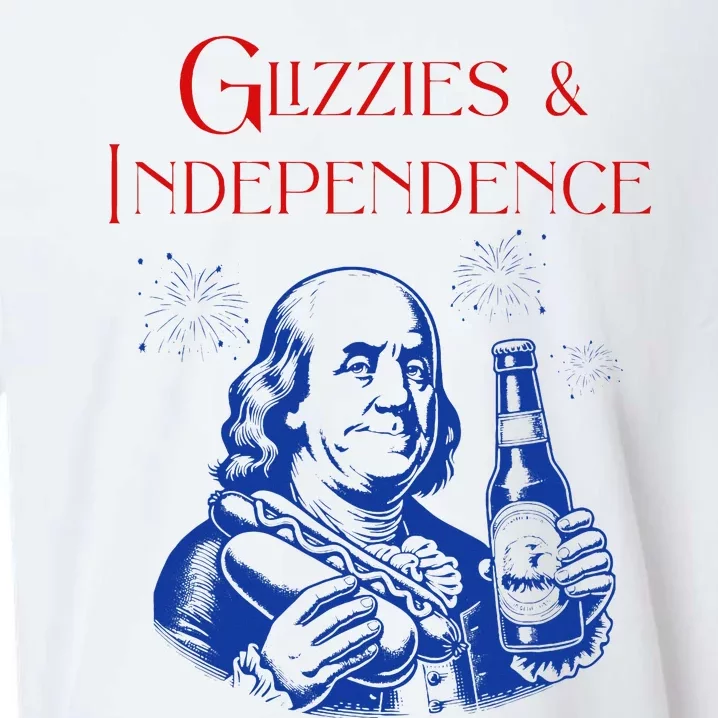 Glizzies & Independence Day Funny 4th Of July Sueded Cloud Jersey T-Shirt