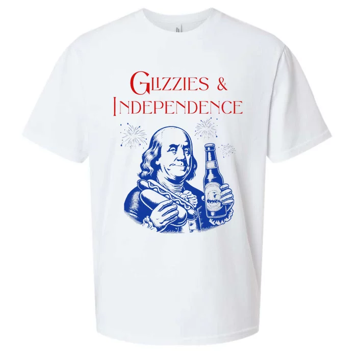 Glizzies & Independence Day Funny 4th Of July Sueded Cloud Jersey T-Shirt