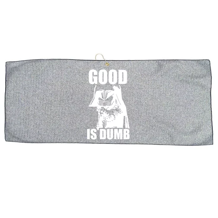 Good Is Dumb Large Microfiber Waffle Golf Towel