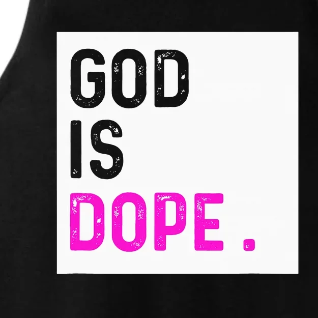 God is Dope PURPLE Funny Christian Faith Believe Gift Ladies Tri-Blend Wicking Tank