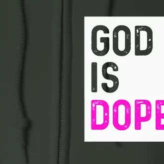 God is Dope PURPLE Funny Christian Faith Believe Gift Full Zip Hoodie