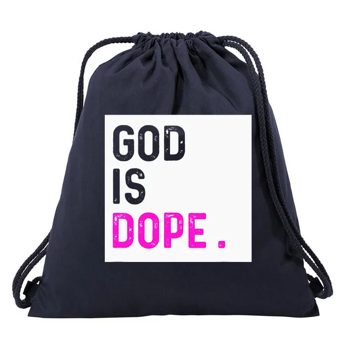 God is Dope PURPLE Funny Christian Faith Believe Gift Drawstring Bag