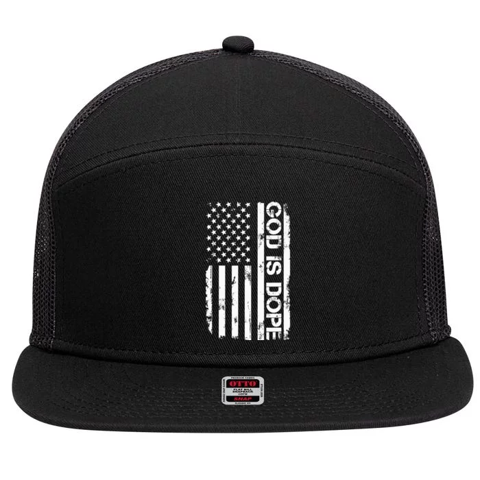 G.O.D Is Dope Christian Faith Believer 7 Panel Mesh Trucker Snapback Hat