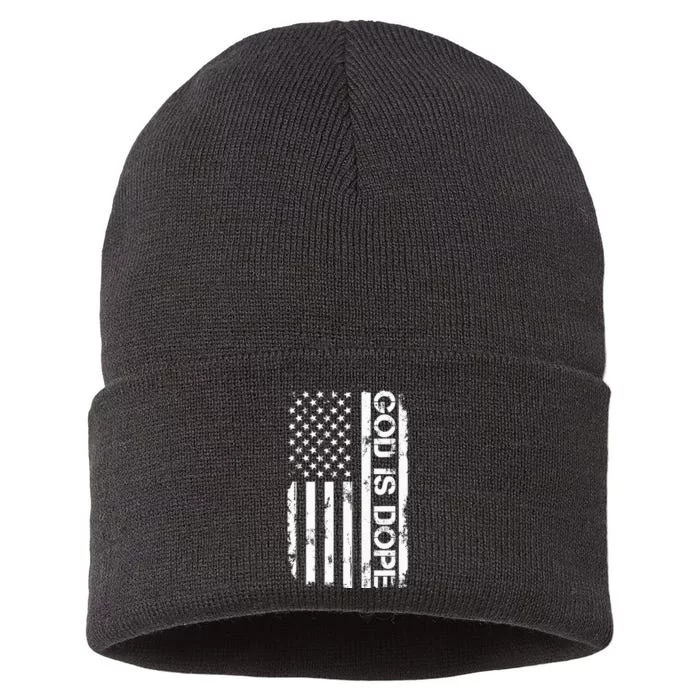 G.O.D Is Dope Christian Faith Believer Sustainable Knit Beanie