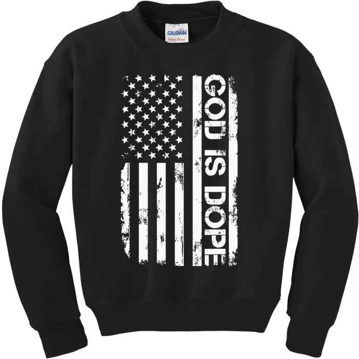 G.O.D Is Dope Christian Faith Believer Kids Sweatshirt