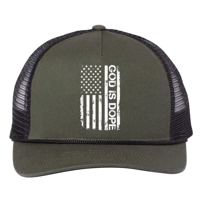 G.O.D Is Dope Christian Faith Believer Retro Rope Trucker Hat Cap