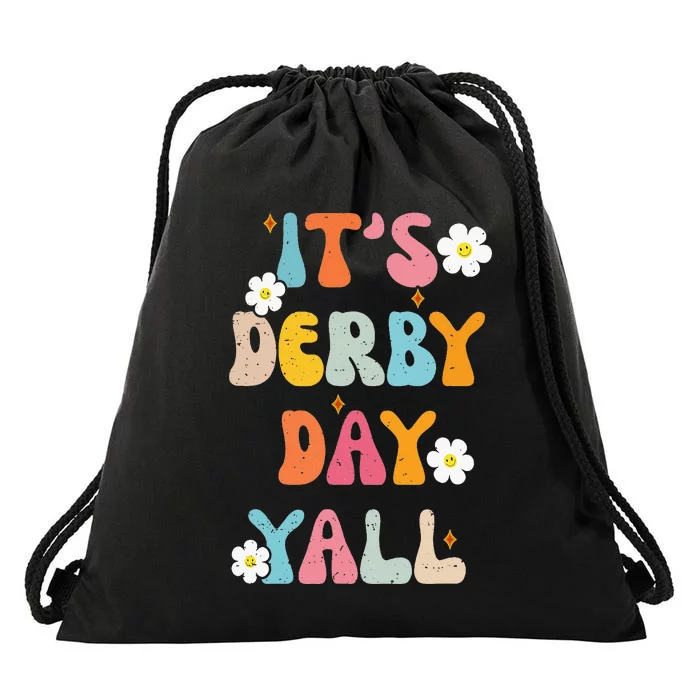 Groovy ItS Derby Day Yall Ky Derby Horse Drawstring Bag