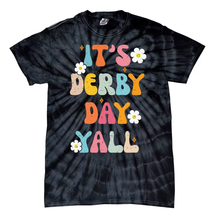 Groovy ItS Derby Day Yall Ky Derby Horse Tie-Dye T-Shirt