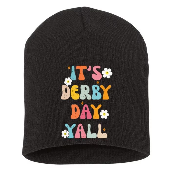 Groovy ItS Derby Day Yall Ky Derby Horse Short Acrylic Beanie