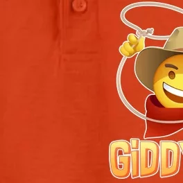 Giddy Up Cowboy Emoji Dry Zone Grid Performance Polo