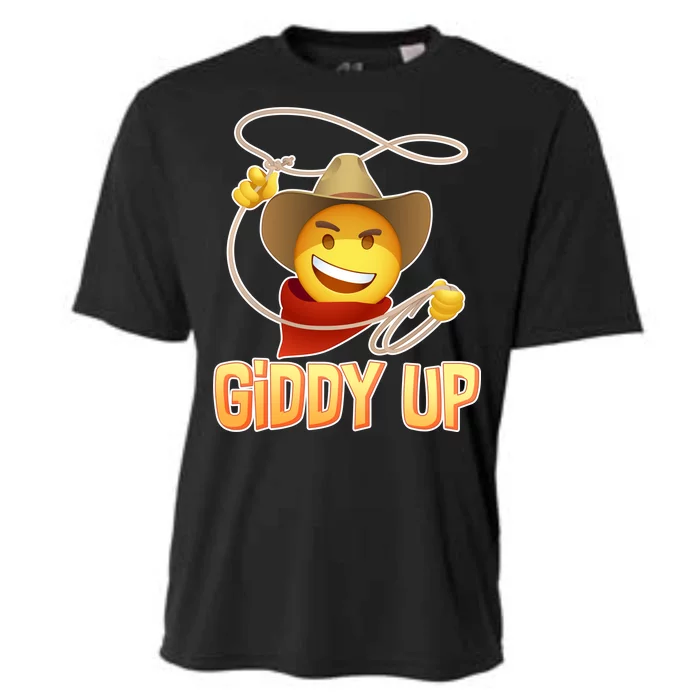 Giddy Up Cowboy Emoji Cooling Performance Crew T-Shirt