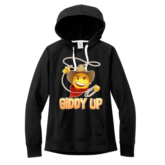 Giddy Up Cowboy Emoji Women's Fleece Hoodie